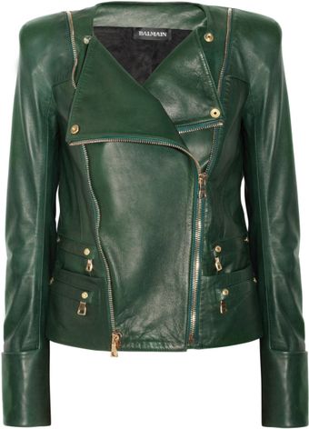 Balmain Leather Jacket - Lyst