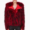 Balmain Red Raccoon Fur Jacket in Red - Lyst
