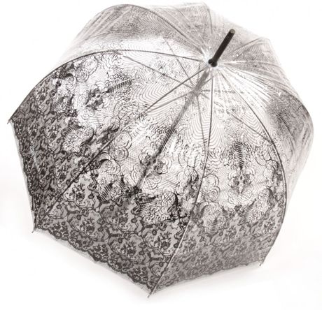 Jean Paul Gaultier Transparent Lace Print Umbrella in Transparent - Lyst