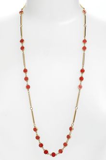 Kate Spade Dotted Line Long Station Necklace - Lyst