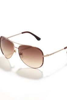 Michael by Michael Kors Sicily Aviator Sunglasses - Lyst
