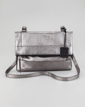 Olivia Harris Metallic Unzipped Foldover Messenger - Lyst