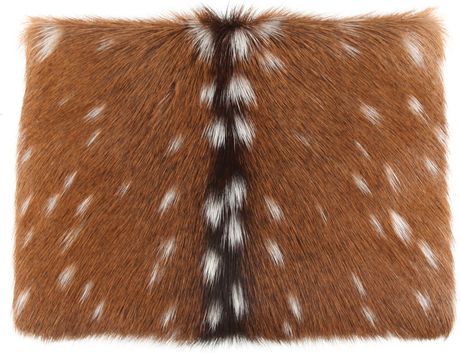 Proenza Schouler Chieko Deer Fur Clutch with Nylon Canvas Back in Multicolor - Lyst