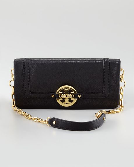 Tory Burch Amanda Eastwest Wallet On A Chain in Black - Lyst