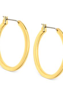 Anne Klein Goldtone Oval Hoop Earrings - Lyst