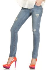 Jessica Simpson Skinny Ripped Medium Wash