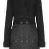 Burberry Wool Blend and Quilted Leather Coat in Black - Lyst