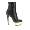 Charlotte Olympia Lucinda Leather Booties in Black - Lyst