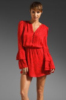 Parker Double Flare Sleeve Dress - Lyst