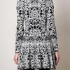 Alexander Mcqueen Bicolour Flower Jacquard Dress in White (black) - Lyst