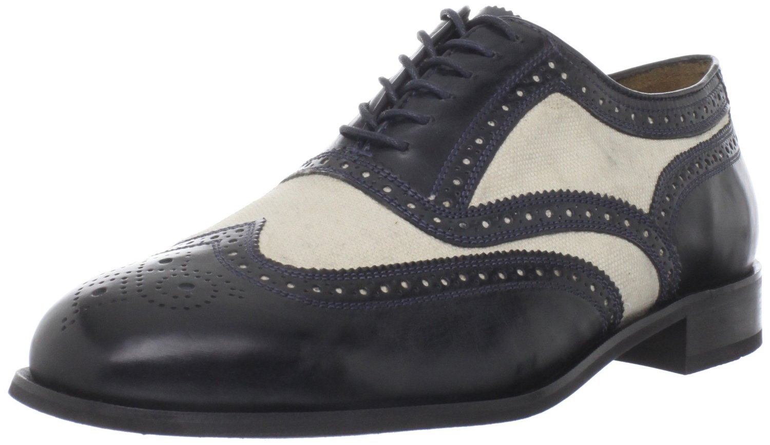 florsheim solar navy wingtip shoes