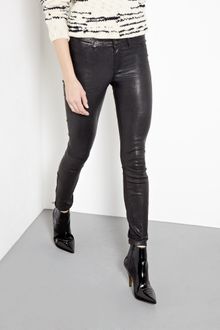J Brand Noir Mid Rise Skinny Leather Jeans - Lyst