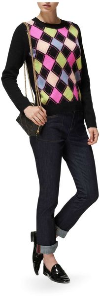 Jaeger Argyle Wool Blend Jumper in Multicolor (multi) - Lyst