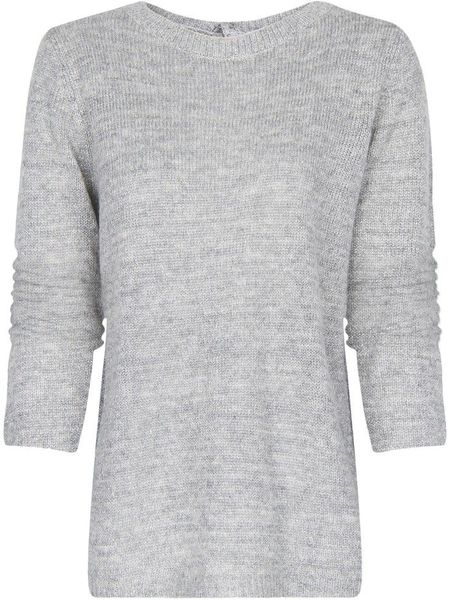 Mango Angora Jumper in Gray (gunmetal) - Lyst