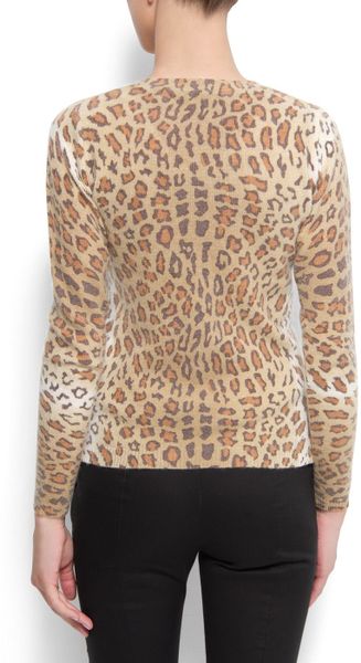 Mango Leopard Print Cardigan in Animal (neutral) | Lyst