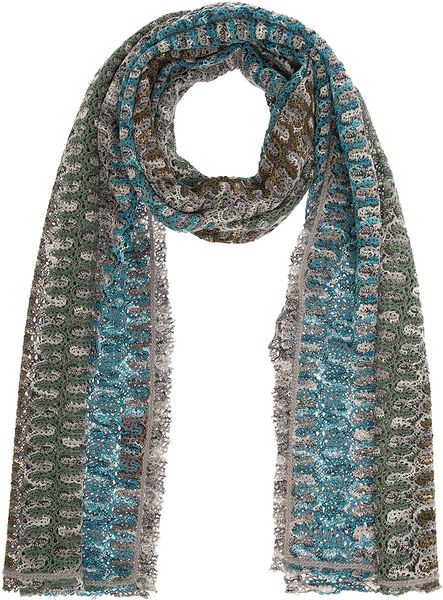 Missoni Scarf in Blue - Lyst