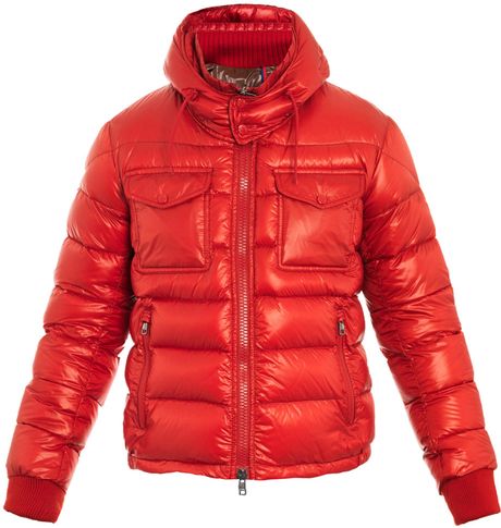Moncler Fedor Quilted Coat in Red for Men | Lyst