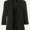 Topshop Monty Ponte Blazer in Black - Lyst