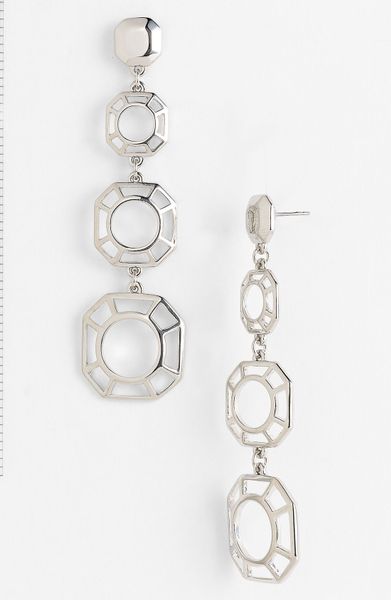 Tory Burch Audrina Linear Earrings in Silver (tory silver) - Lyst