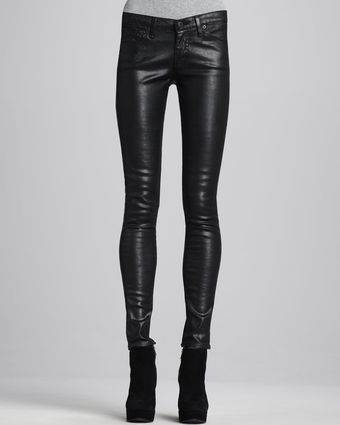 Ag Adriano Goldschmied Fauxleather Leggings Black - Lyst