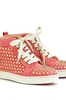 Christian Louboutin Louis Woman Suede Hitop Sneakers - Lyst