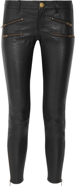 Current/Elliott The Multi Zip Stiletto Skinny Leather Pants - Lyst