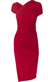 Donna Karan New York Draped Stretch Jersey Knot Dress - Lyst