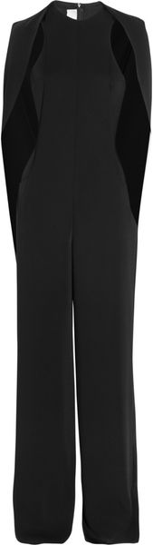 Esteban Cortazar Cape-Back Cady and Stretch Crepe Jumpsuit - Lyst