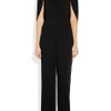 Esteban Cortazar CapeBack Cady and Stretch Crepe Jumpsuit in Black - Lyst
