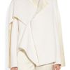 Esteban Cortazar CapeBack WoolBlend and Duchess Satin Jacket in White (ivory) - Lyst