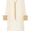 Esteban Cortazar Cady Trimmed Chiffon Blouse in Beige (sand) - Lyst
