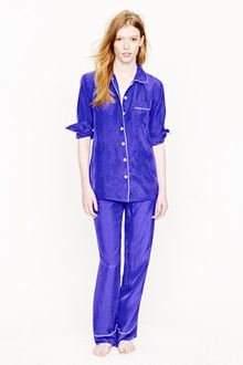 J.Crew Collection Silk Pajama Shirt - Lyst