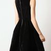 Lanvin Structured Velvet Dress in Black - Lyst