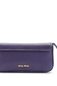 Miu Miu Wristlet Leather Clutch - Lyst