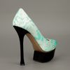 Nicholas Kirkwood Printed Platform Pump in Green (mint) - Lyst