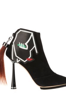Nicholas Kirkwood Two Faces Pointed Toe Boots in Brushed Leather and Suede - Lyst