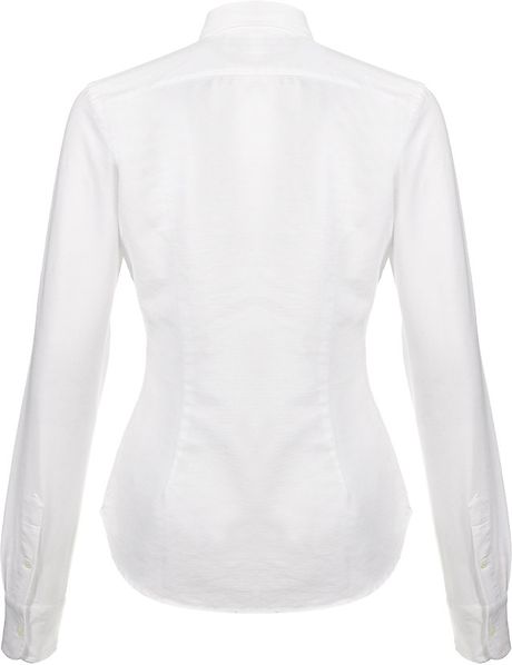 Ralph Lauren Blue Label Classic Oxford Shirt in White | Lyst