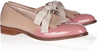 RED Valentino Two-Tone Patent Leather Loafers - Lyst