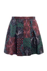 Sea Ny Paisley Print Mini Skirt
