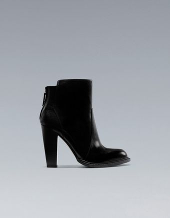 Zara Ankle Boot with Zip - Lyst