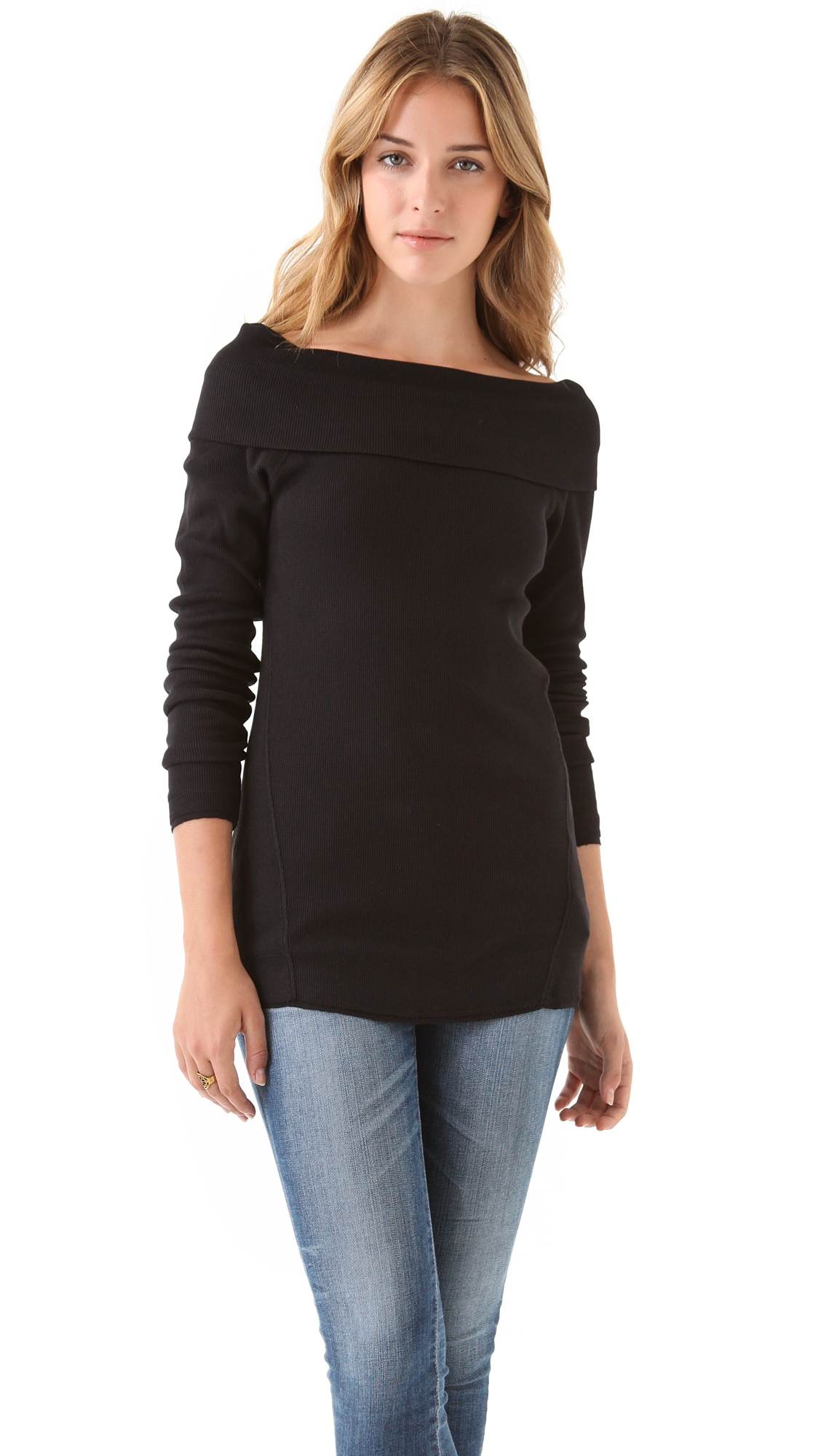 C&c California Off The Shoulder Tunic in Black  Lyst