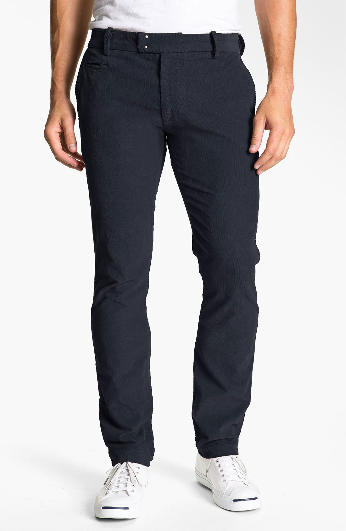 navy tapered pants