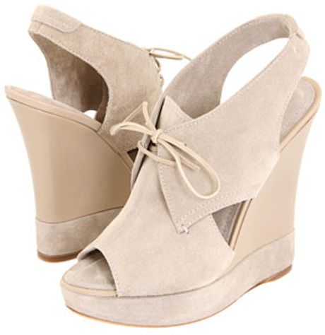 Donna Karan New York Wedge Pumps  in Beige (s) - Lyst