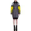 Kenzo Knitted Sleeve Tweed Coat in Gray (grey) - Lyst