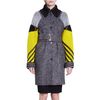 Kenzo Knitted Sleeve Tweed Coat in Gray (grey) - Lyst
