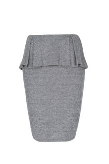 Mango Herringbone Peplum Skirt - Lyst