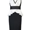 Marchesa Cocktail Overlay Bodice Dress in Black - Lyst