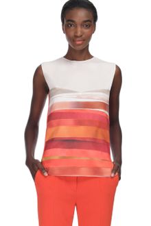 Narciso Rodriguez Resort Ribbon Print Silk Jacquard Top - Lyst