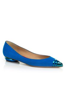 Nicholas Kirkwood Ss Pointed Toe Cap Flat - Lyst
