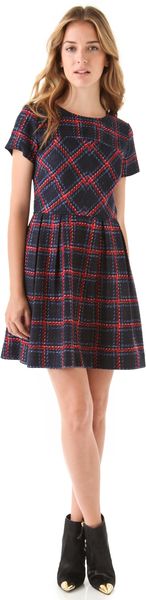 Shoshanna Allison Plaid Dress - Lyst